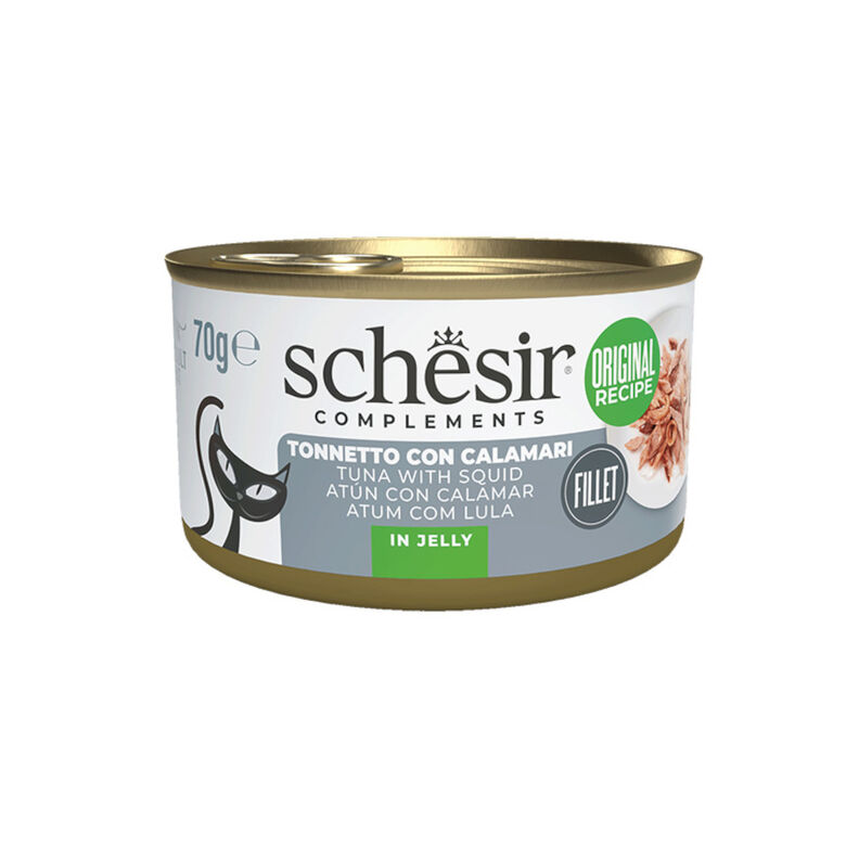 Schesir Atún con Calamares en Gelatina lata para gatos