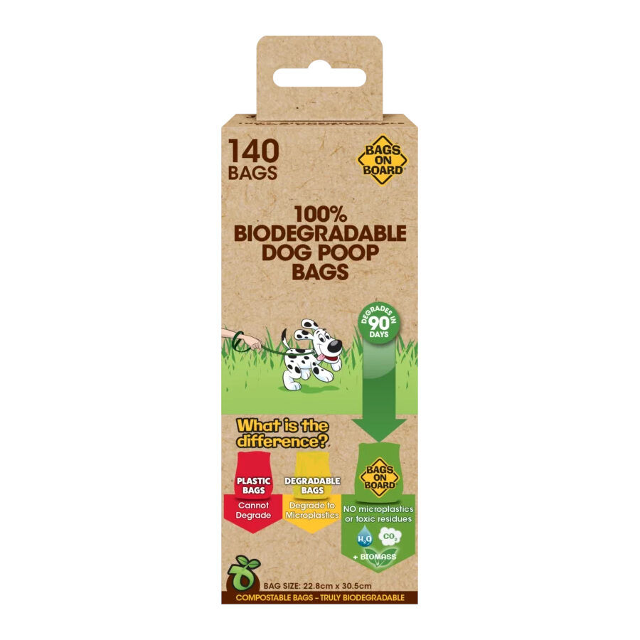 Bags on Board Cornstarch Bolsas Grandes para heces de perros - 10 x 14, , large Imagen numero 1