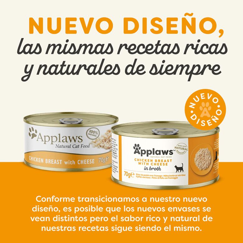 Applaws Pollo con Queso lata para gatos thumbnail