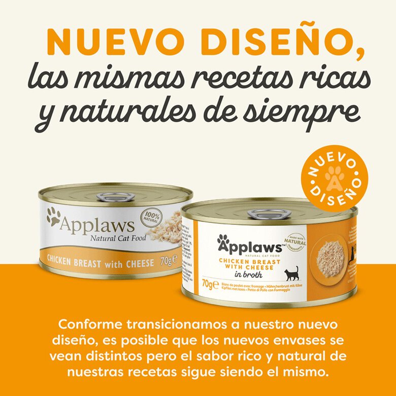 70 g Applaws Pollo con Queso lata para gatos,  Imagen numero 2 70 g Applaws Pollo con Queso lata para gatos, , large Imagen numero 2
