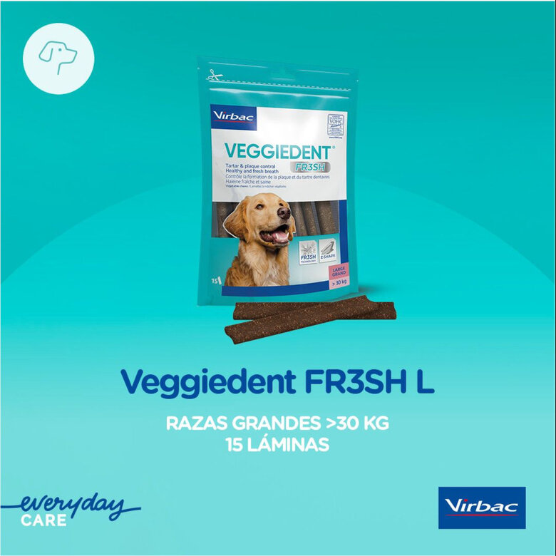 15 barritas Virbac Snacks Dentales Veggiedent Fresh para perros de raza grande,  Imagen numero 3 15 barritas Virbac Snacks Dentales Veggiedent Fresh para perros de raza grande, , large Imagen numero 3