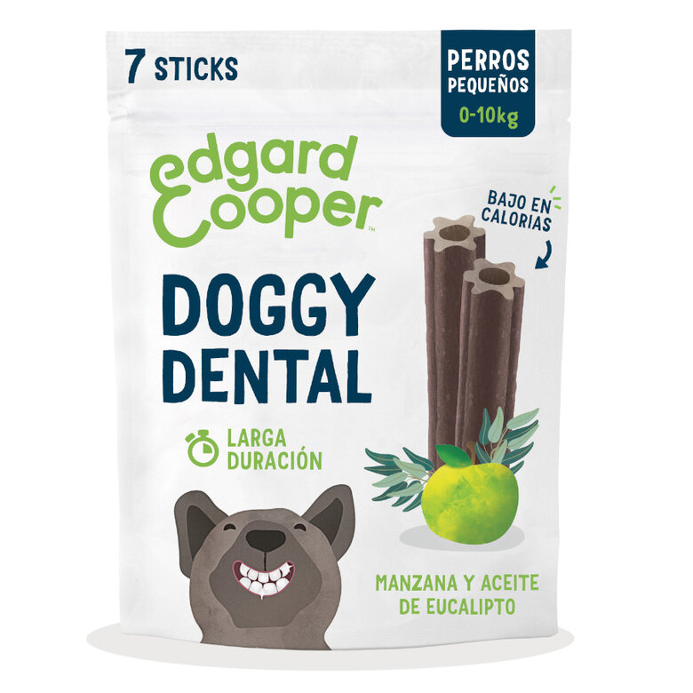 7 barritas Edgard & Cooper Small Snacks Dentales Manzana y Eucalipto para perros,  Imagen numero 1 7 barritas Edgard & Cooper Small Snacks Dentales Manzana y Eucalipto para perros, , large Imagen numero 1