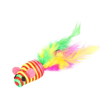 Flamingo Babby Ratón con Plumas para gatos