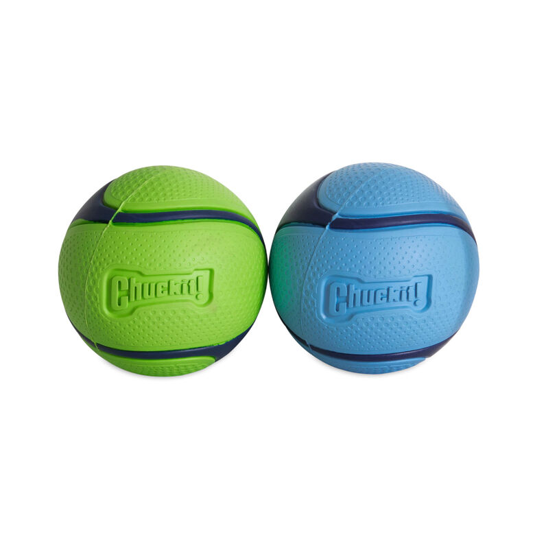 Chuckit! Sniff Fetch Pelotas Con Sabor a Cacahuete y Bacon para perros – Pack 2 thumbnail