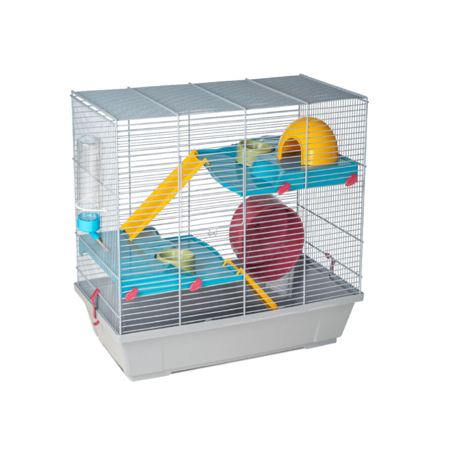 Voltreg&agrave; 149 Jaula con Tres Niveles y Casita para h&aacute;msteres, , large Imagen numero 1