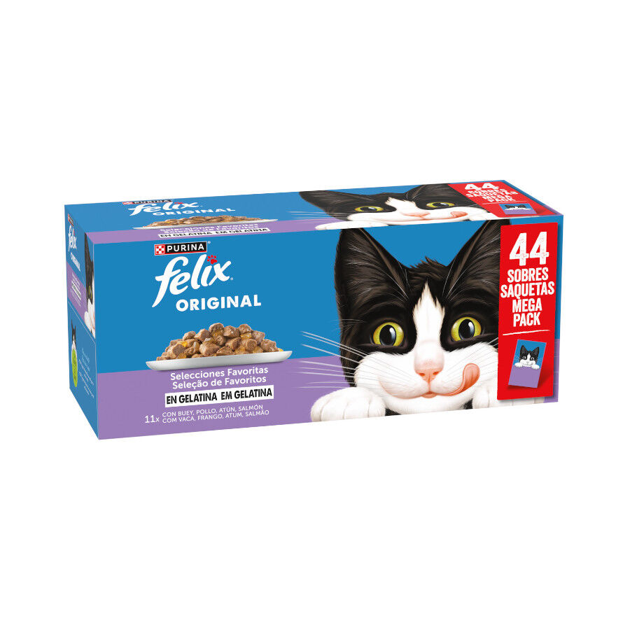 44 sobres x 85 g Felix Original Fest&iacute;n de sabores sobres en gelatina - Multipack, , large Imagen numero 1