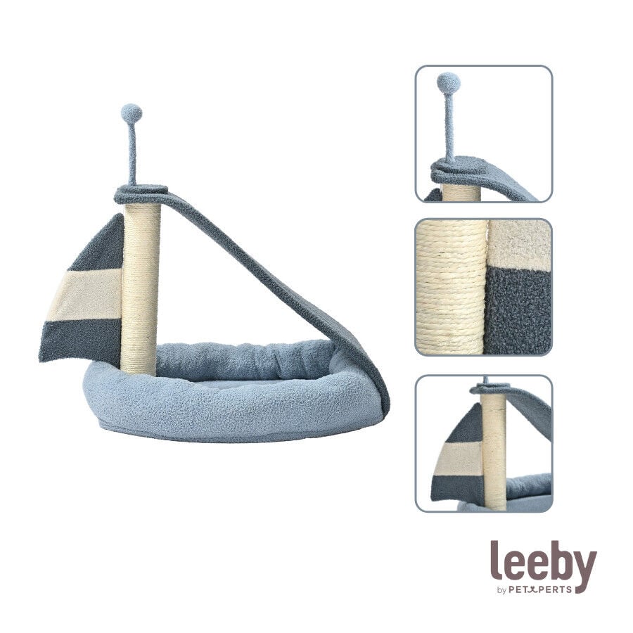 Leeby Koko rascador con cama y juguete para gatitos thumbnail