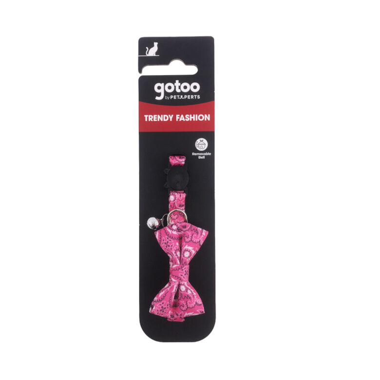 Gotoo Collar rosa con cascabel extraíble para gatos thumbnail