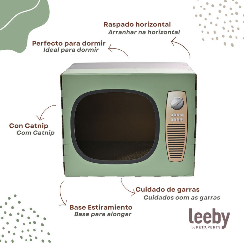 Leeby Tommy TV cama nido rascador de cartón para gatos thumbnail