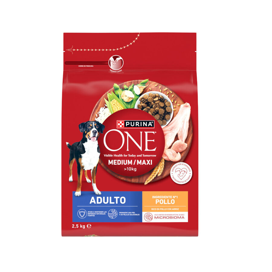 2,5 kg Purina One Pienso Pollo para perros adultos, , large Imagen numero 1