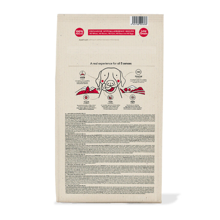 Dubaq Sense Low Grain Ault Mini Pescado Pienso para perros, , large Imagen numero 7