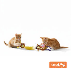 Tootoy! Peluches con Catnip Monkey & Alpaca para gatitos