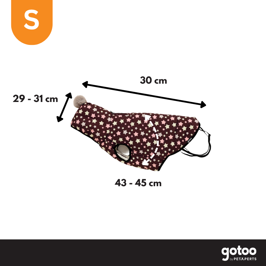 Gotoo Abrigo Estrellas con Capucha y Pomp&oacute;n para perros, , large Imagen numero 4