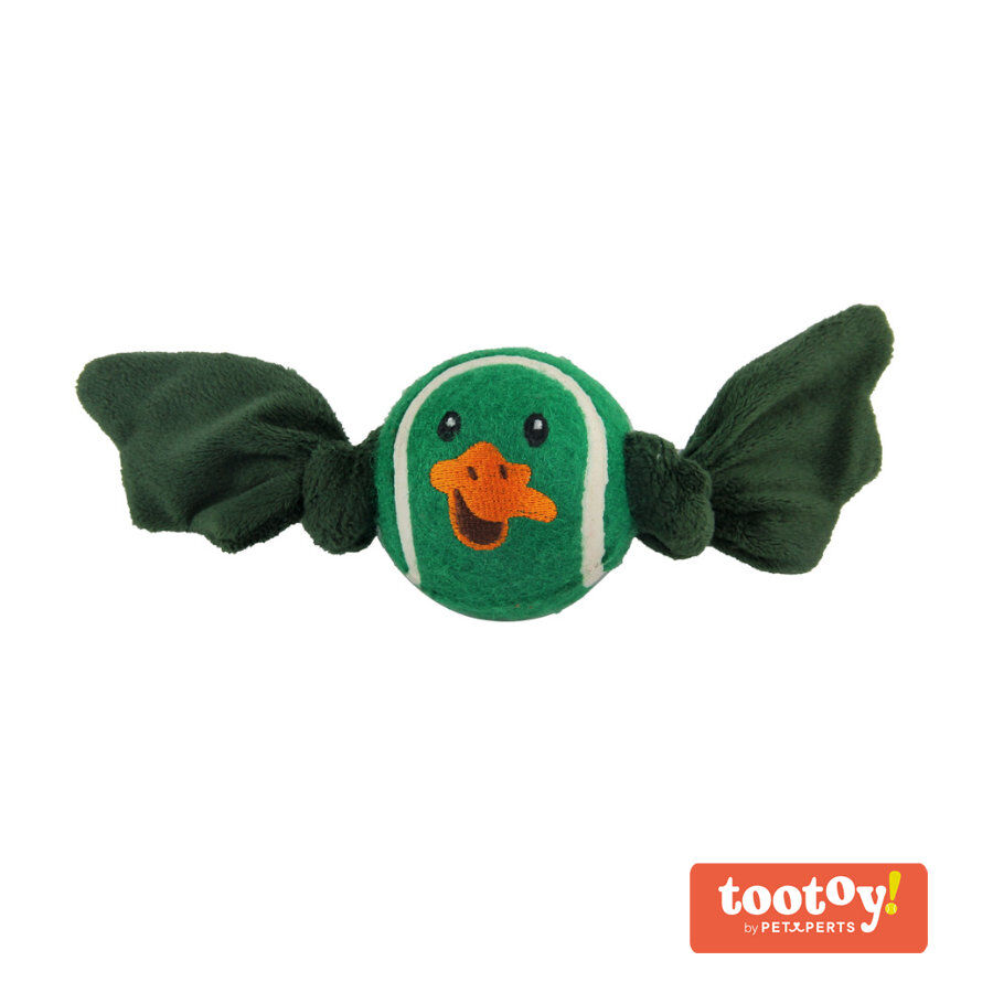 Tootoy! Chase Duck Ball pelota de tenis con sonido crujiente para perros
