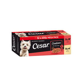 Cesar Selecci&oacute;n en Gelatina Pollo y Buey sobres para perros - Multipack
