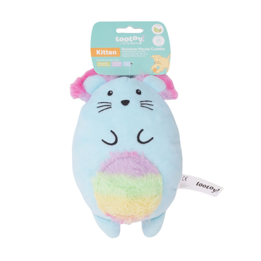 Tootoy! Peluche Rainbow Mouse Azul para gatos, , large Imagen numero 8