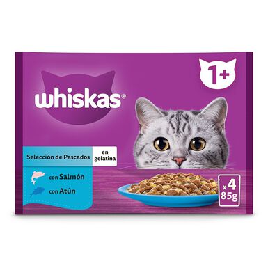 Whiskas Selección Pescados Gelatina en Bolsita para Gatos Adultos - Multipack