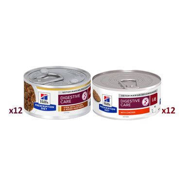 Hill's Prescription Diet Digestive Care Pollo y Pollo con Verduras Pack de latas para gatos