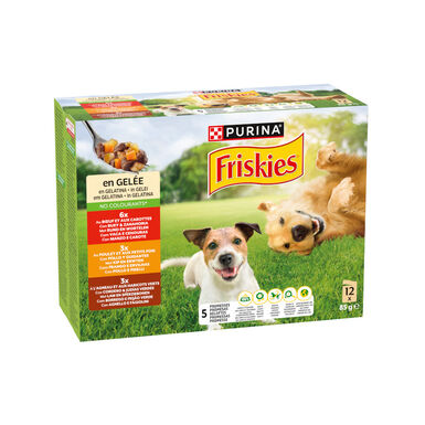 Friskies Pollo y Cordero en Gelatina sobre para perros