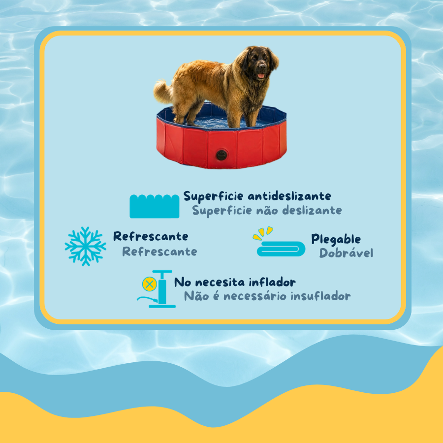 Summer Vibes Piscina Roja para perros, , large Imagen numero 3