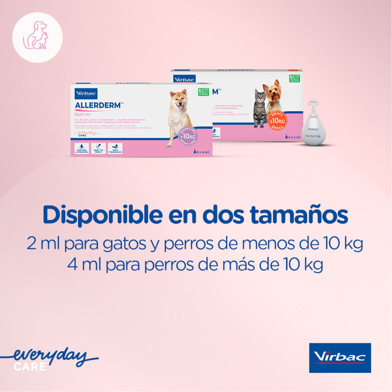 Virbac Allerderm spot on Pipetas dermatológicas para el cuidado de la piel Perros y Gatos. thumbnail