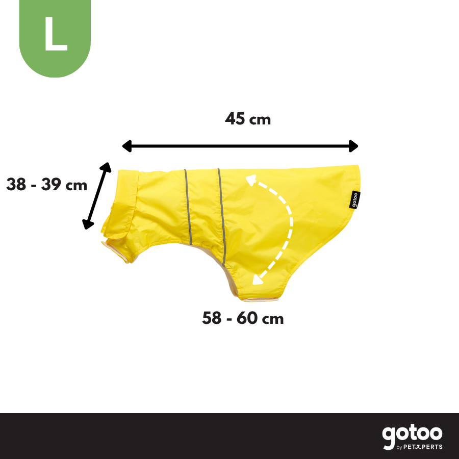 Gotoo Impermeable Reflectante Amarillo para perros, , large Imagen numero 4