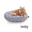 Leeby Cama Donut Antideslizante Gris para gatos, , large indicador imagen numero 2