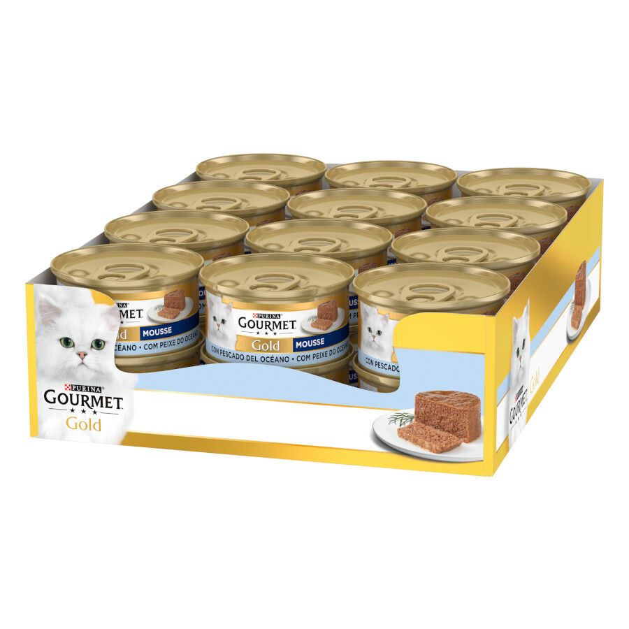 Gourmet Gold Mousse de Pescados del Océano lata para gatos