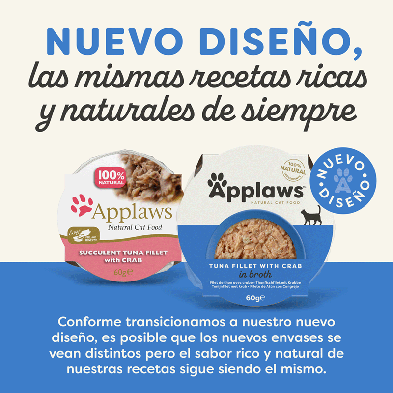 60 g Applaws At&uacute;n y Cangrejo tarrina para gatos, , large Imagen numero 2