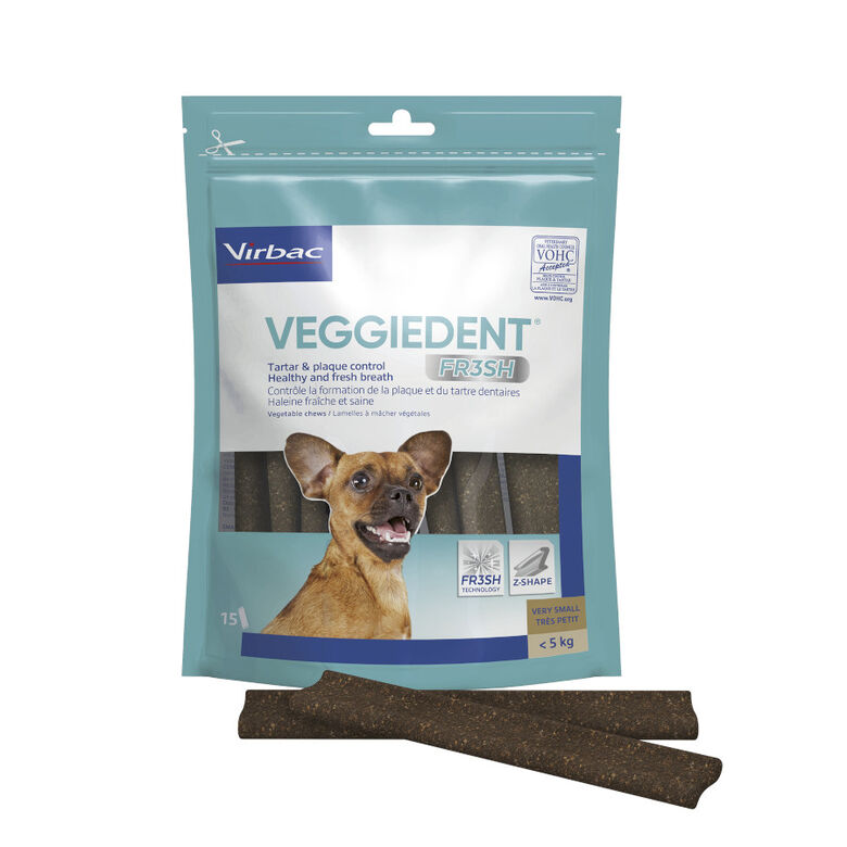 Virbac Snacks Dentales VeggieDent Fresh para perros Toy thumbnail