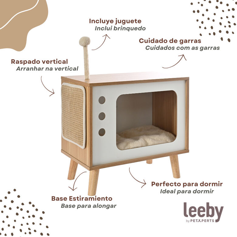 Leeby Thierre TV cama nido rascador  para gatos thumbnail