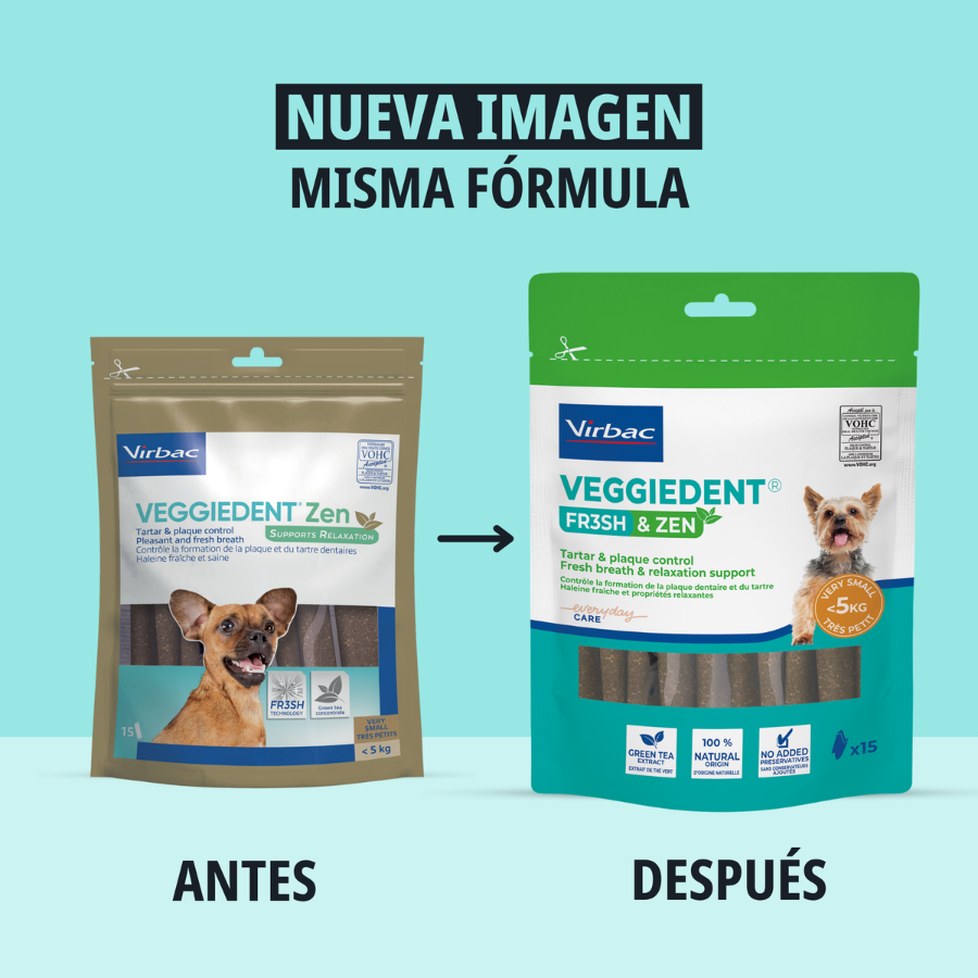 15 barritas Virbac L&aacute;minas Veggiedent Zen XS para perros, , large Imagen numero 3