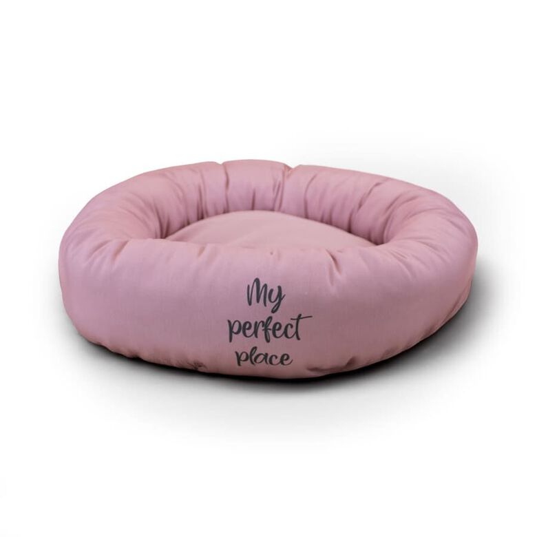 Leeby Cama Donut Antideslizante Rosa para gatos thumbnail