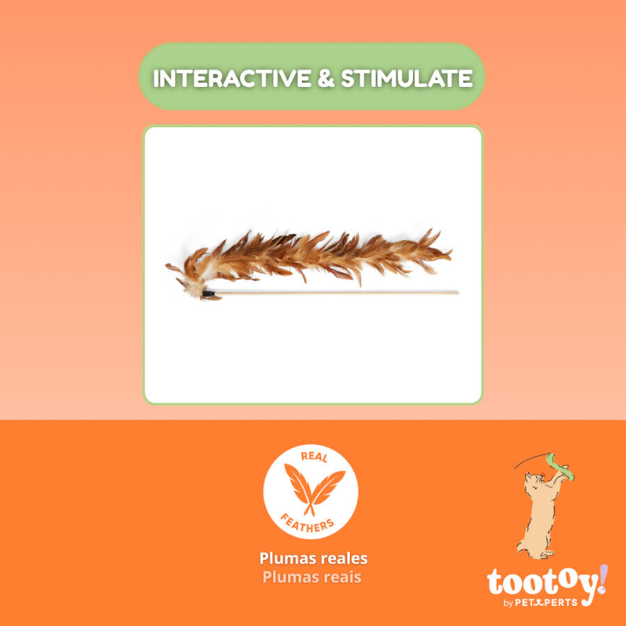 Tootoy! Caña Interactiva con Plumas para gatos thumbnail