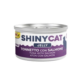 GimCat Shiny Cat At&uacute;n y Salm&oacute;n en gelatina lata para gatos