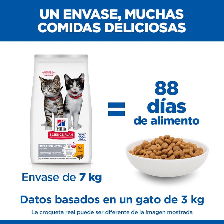 7 kg Hill's Science Plan Sterilised Kitten Pollo pienso para gatos, , large Imagen numero 6