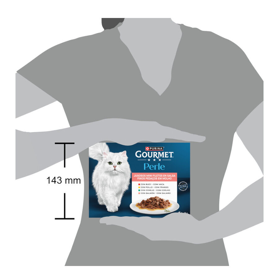 8 sobres x 85 g Gourmet Perle Filetes de Carne en salsa sobre para gatos, , large Imagen numero 5
