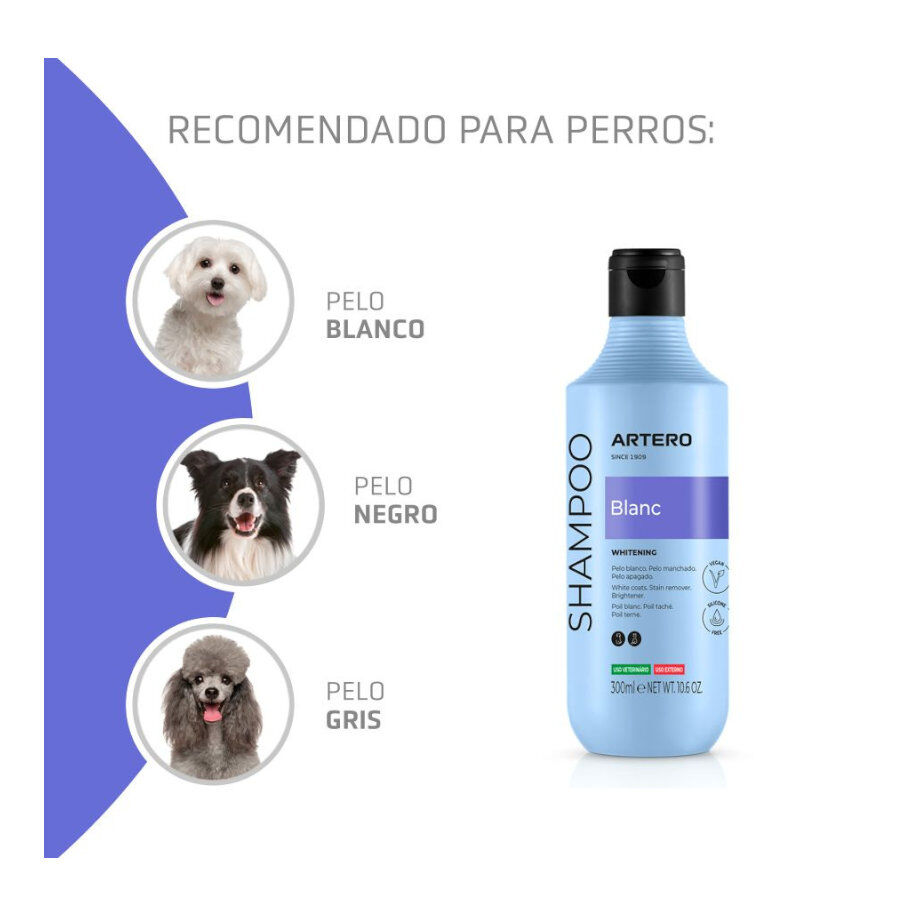 Artero Blanc Champ&uacute; para pelo blanco para perros y gatos, , large Imagen numero 2