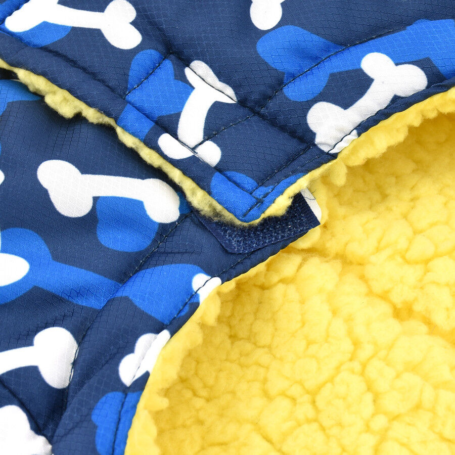 Nayeco Abrigo Acolchado Paws Print Azul para perros thumbnail