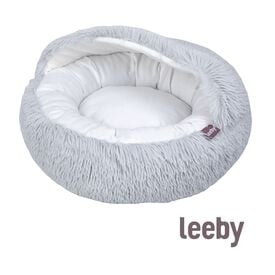 Leeby Cama Cueva Antiestrés Gris para gatos