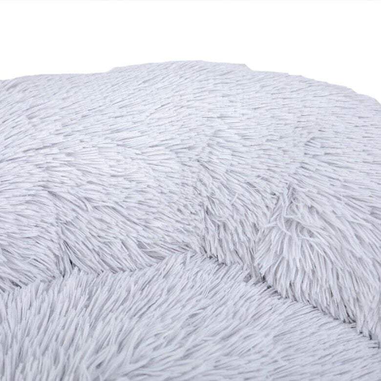 Leeby Cama Redonda Antiestr&eacute;s de Pelo Gris para gatos, , large Imagen numero 3