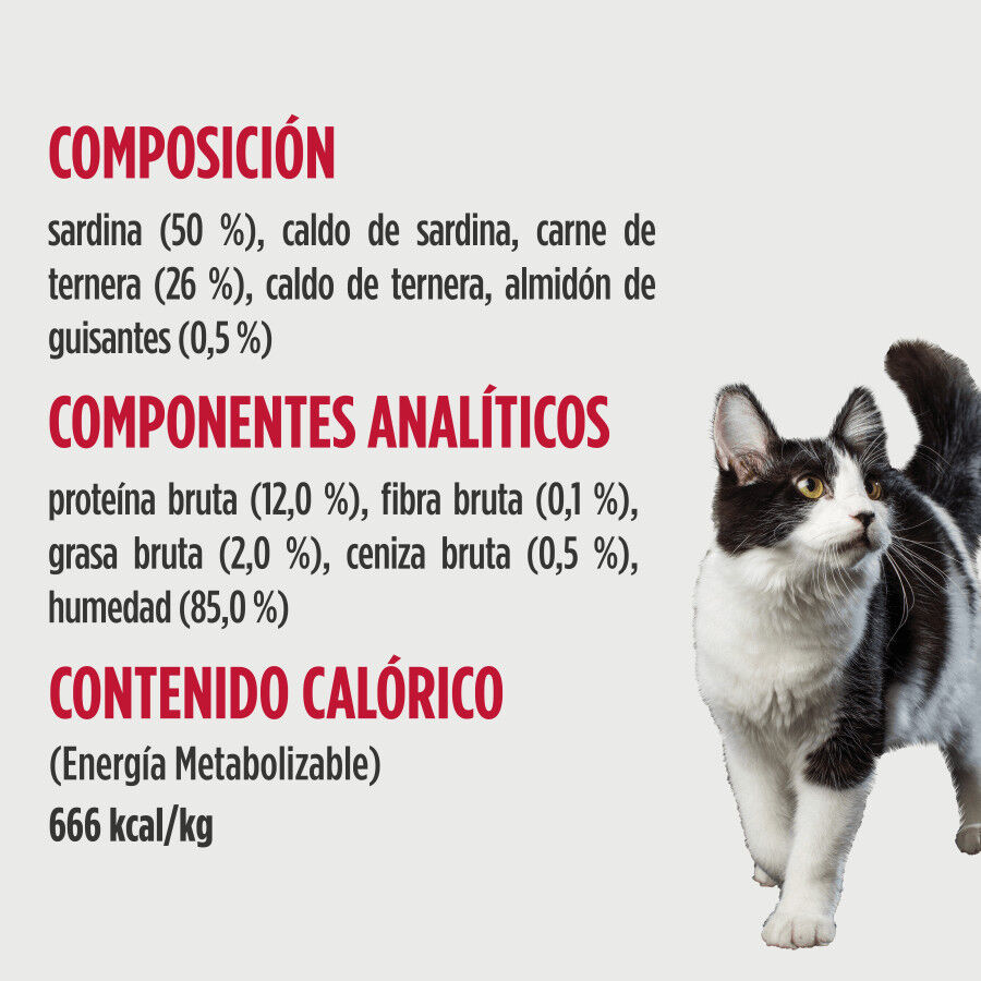 79 g Nulo Sardina con Ternera Sobres para gatos, , large Imagen numero 3