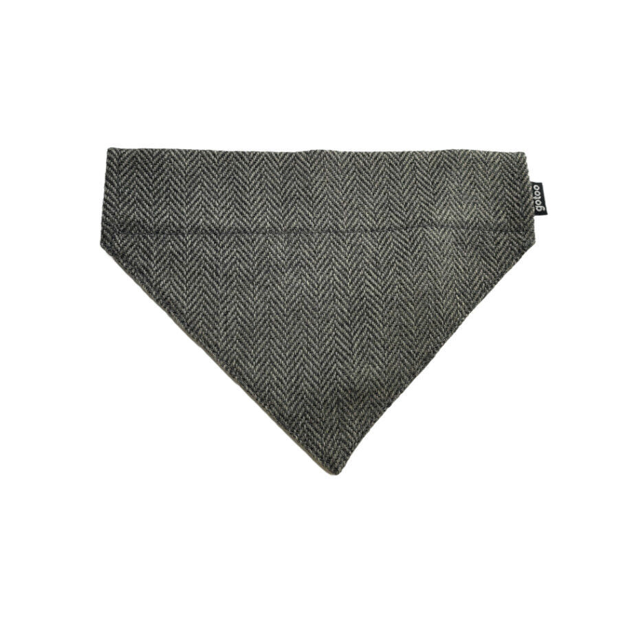 Gotoo Set Bandana y Pajarita espiga gris para perros thumbnail