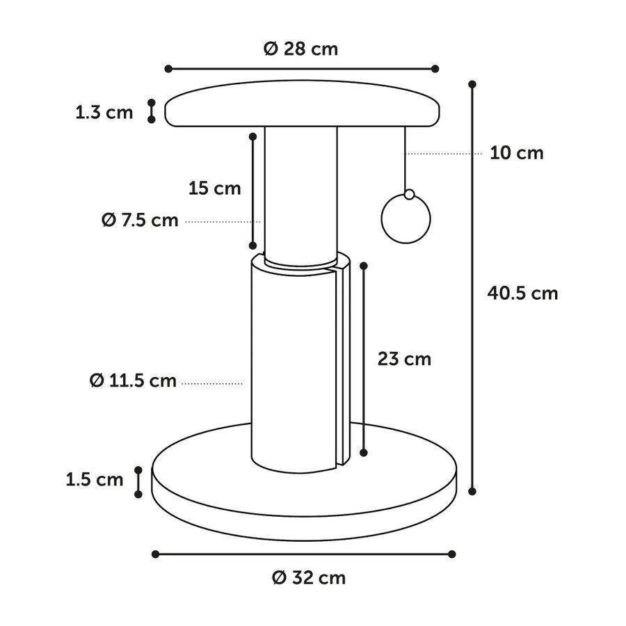 Flamingo Sno Bea Árbol Rascador Crema para gatos thumbnail