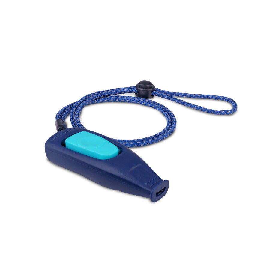 Coachi clicker con silbato de entrenamiento azul oscuro para perros