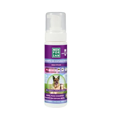Menforsan Champú anti-insectos en espuma para perros y gatos