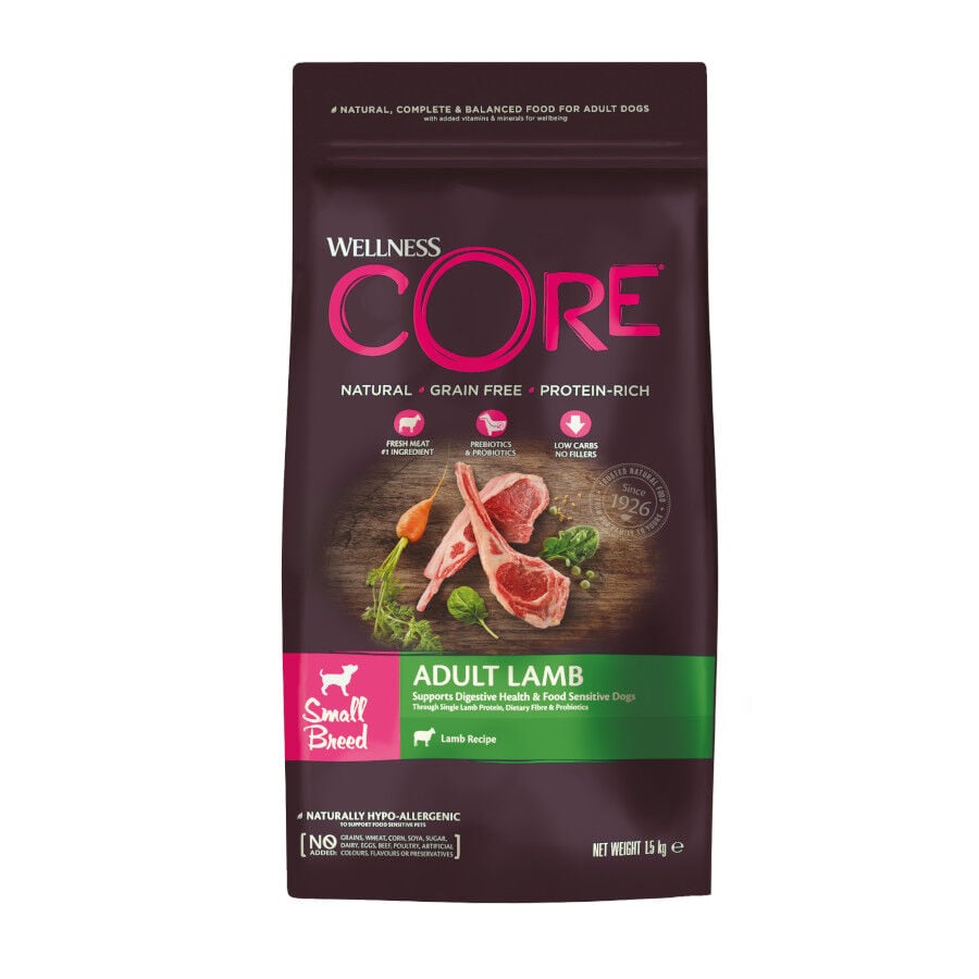 Wellness Core Small Adult Cordero Grain Free pienso para perros