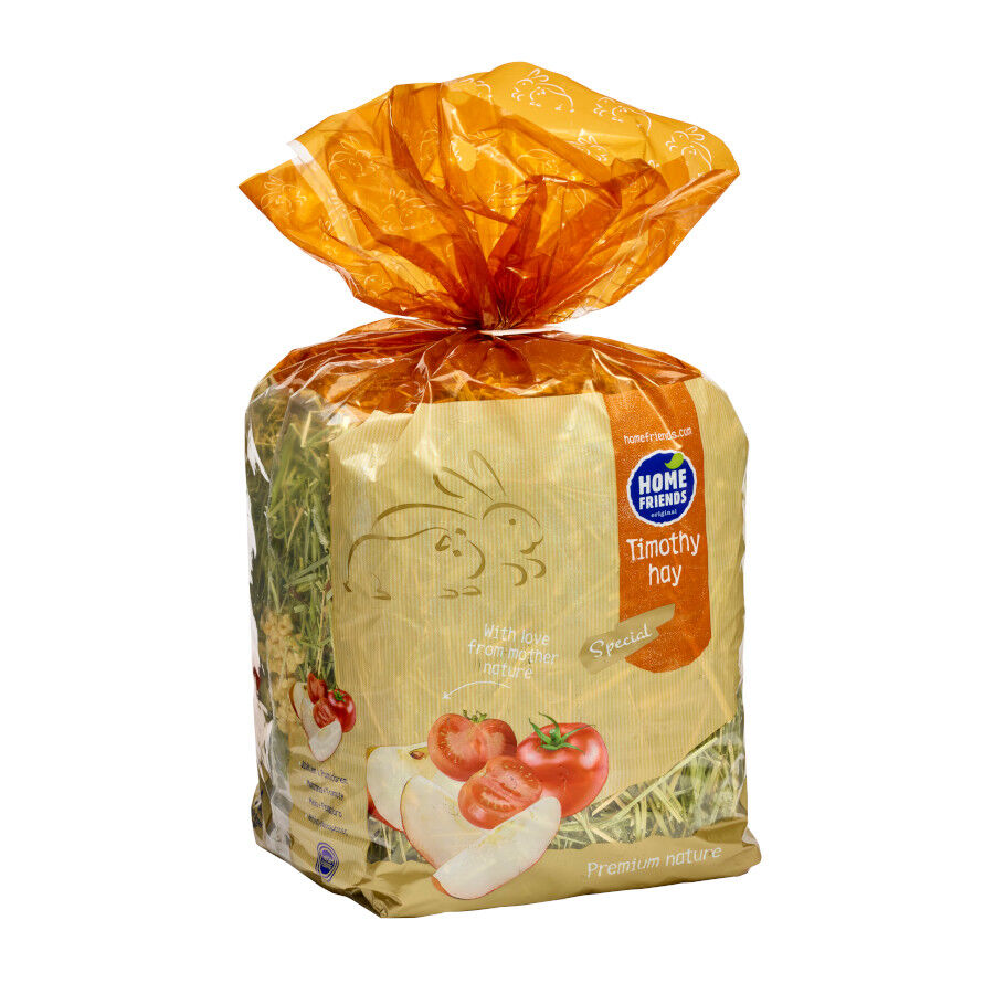 600 g Home Friends Heno Timothy Manzana y Tomate para conejos y roedores, , large Imagen numero 1