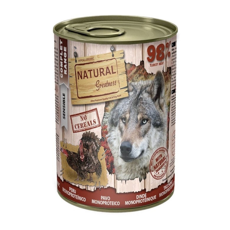 400 g Natural Greatness Monoproteico Pavo Lata para perros,  Imagen numero 1 400 g Natural Greatness Monoproteico Pavo Lata para perros, , large Imagen numero 1