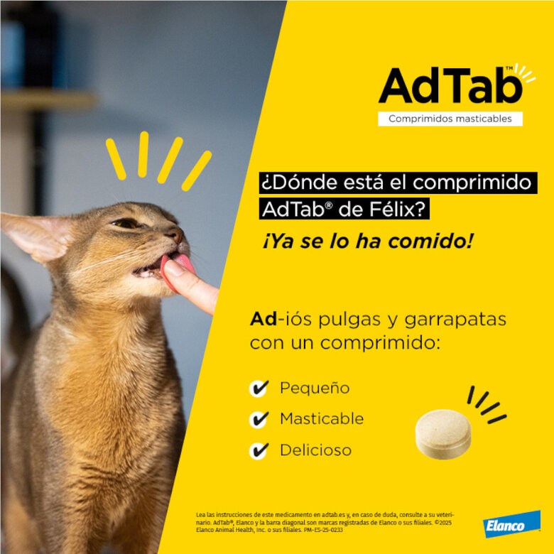 AdTab Comprimidos Masticables Antiparasitarios para gatos,  Imagen numero 5 AdTab Comprimidos Masticables Antiparasitarios para gatos, , large Imagen numero 5